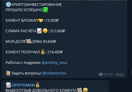 Robertorlov - схема инвестирования в криптовалюту